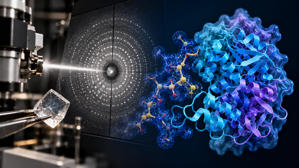 Cristalografía de rayos X y predicción computacional de la estructura de una proteína